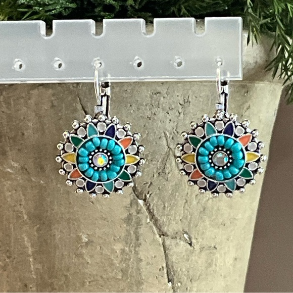 Colorful Mandala Earrings - Picture 1 of 9